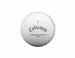 Callaway Chrome Soft X LS Triple Track Golf Balls | White -Balls Shop CSX LS Golf Ball 2021 Triple Track White Front View