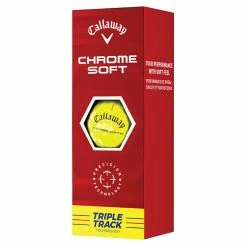 Callaway Chrome Soft Triple Track Golf Balls | Yellow -Balls Shop Callaway 2022 Chrome Soft Triple Track Golf Balls Yellow 4