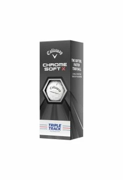 Callaway Chrome X Soft Triple Track Golf Balls | White -Balls Shop Callaway Chrome Soft Triple Track Golf Balls White 68