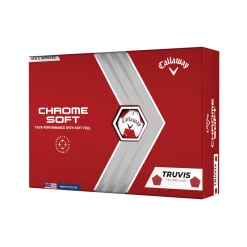 Callaway Chrome Soft Truvis Golf Balls | White/Red