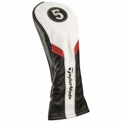 TaylorMade Golf Headcovers | White/Black/Red -Balls Shop M71107 zoom D