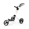 Powakaddy Twinline 5 Push Golf Trolley | Polar White -Balls Shop TL5YELLOWWHITEANGLEDSIDE