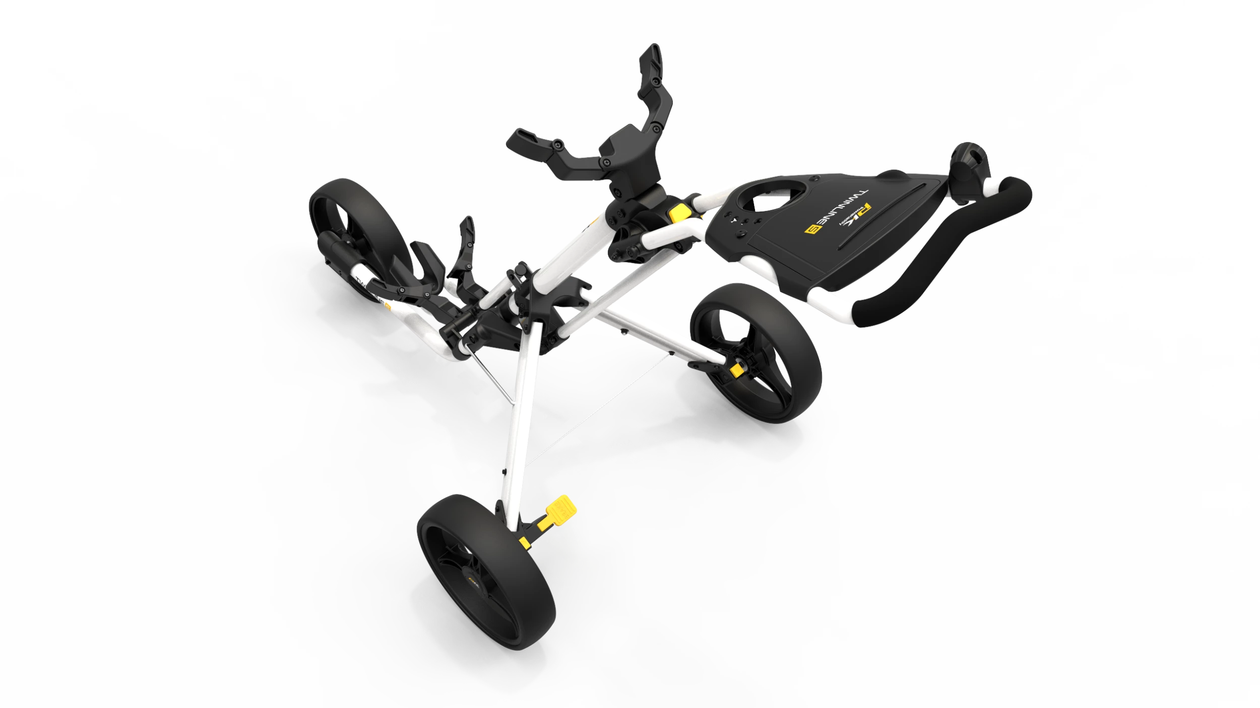 Powakaddy Twinline 5 Push Golf Trolley | Polar White 4 Powakaddy Twinline 5 Push Golf Trolley | Polar White - Image 2