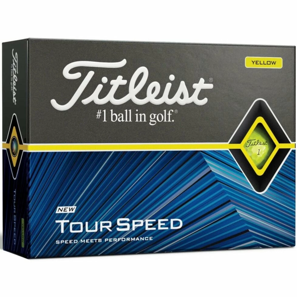 Titleist 2021 Tour Speed Golf Balls | Yellow 3 Titleist 2021 Tour Speed Golf Balls | Yellow