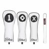 Titleist White & Black Leather Headcovers TA20TASCWB -Balls Shop Titleist White Black Leather Headcovers TA20TASCWB 76
